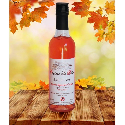 Gel Douche Bouteille de Vin Rosé parfum Cerise.
