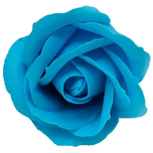 Fleur de savon Rose parfumée couleur Bleu Ciel (à l'unité)