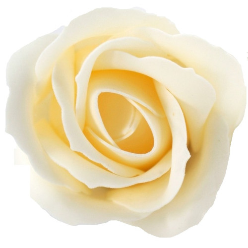 Fleur de savon Rose parfumée couleur Ivoire (à l'unité)