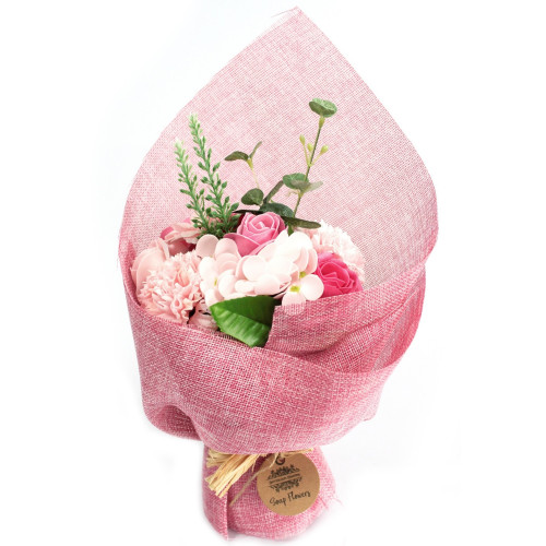 Bouquet de Fleurs savon - Roses et oeillets