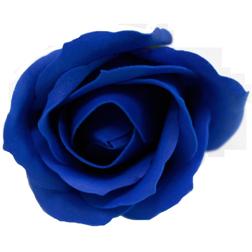 Fleur de savon Rose parfumée couleur Indigo (à l'unité)