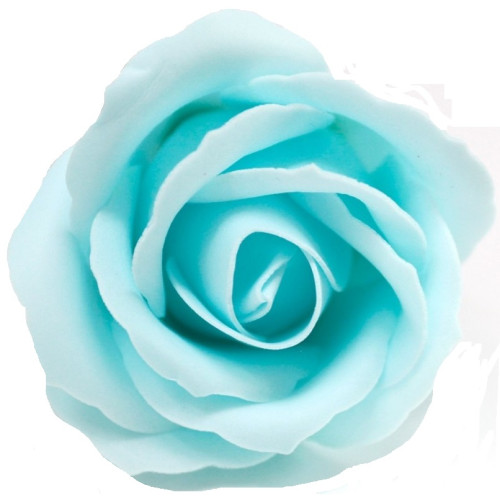 Fleur de savon Rose parfumée couleur Bleu ciel (à l'unité)