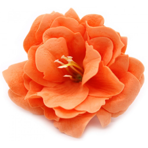 Fleur de savon Petite Pivoine parfumée couleur orange (à l'unité)