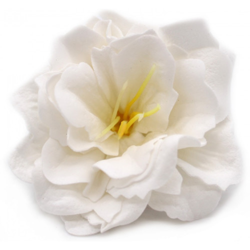 Fleur de savon Petite Pivoine parfumée couleur blanc (à l'unité)