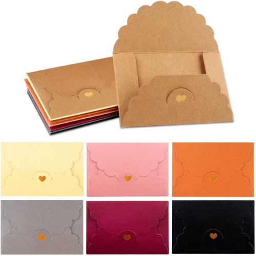 Mini Enveloppes Colorées Rétro ❤️ message personnalisé.