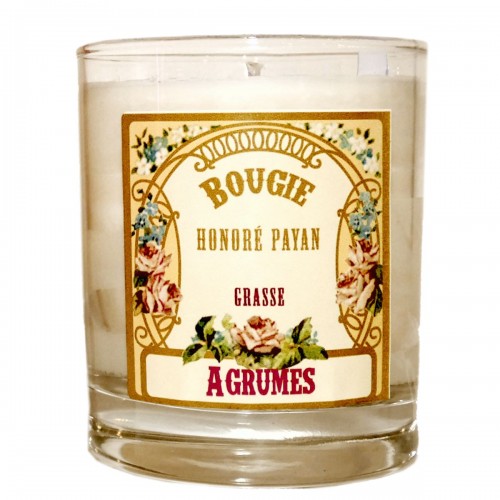 Bougie d'ambiance fragrance de Grasse, parfum Agrumes