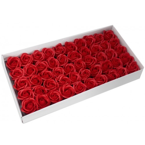 Fleur de savon artisanal Rose Rouges (à l'unité)