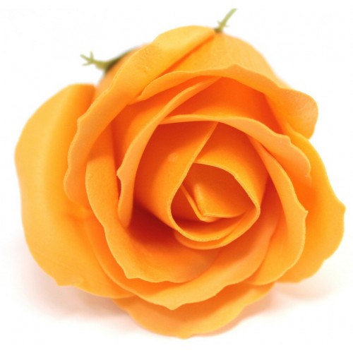 Fleur de savon Rose parfumée couleur orange (à l'unité)