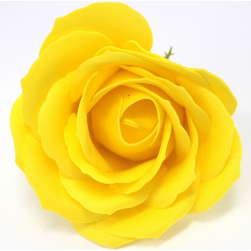 Fleur de savon Rose parfumée couleur Jaune (à l'unité)