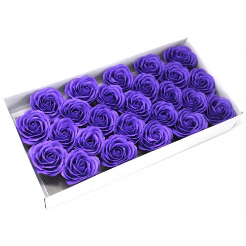 Fleur de savon artisanal Rose Violet (à l'unité)